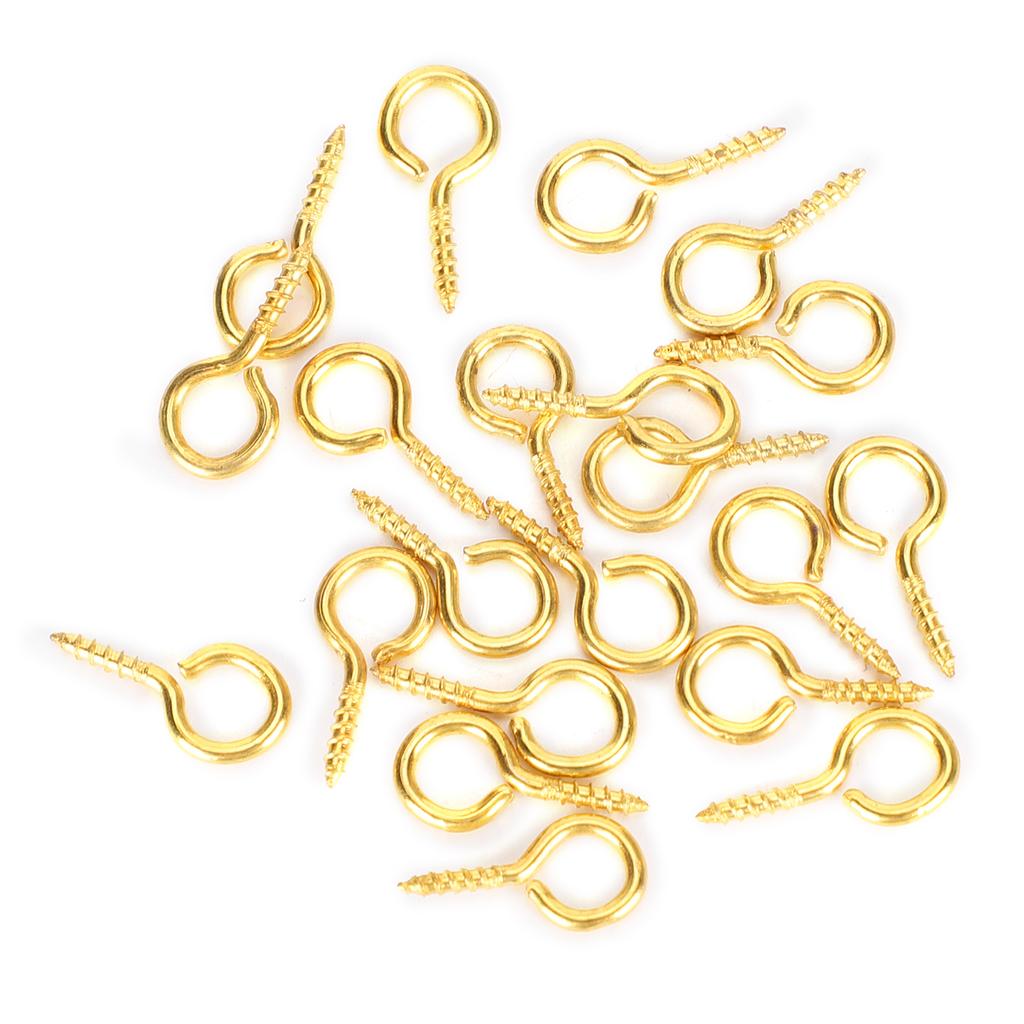 200Pcs Pearl Screw Eye Peg Pin Pendant Connector Screw Spike DIY Making Jewelry Accessorygolden