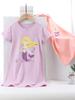 Girls' Summer Short-Sleeve Cotton Mermaid Nightgown