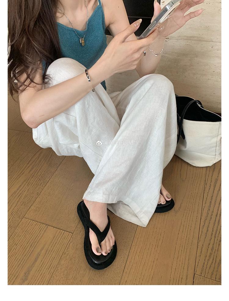 

Grape mother spot second hair~ soft waxy good step round head small thick bottom beach pinch foot herringbone cool slippers female summer 35