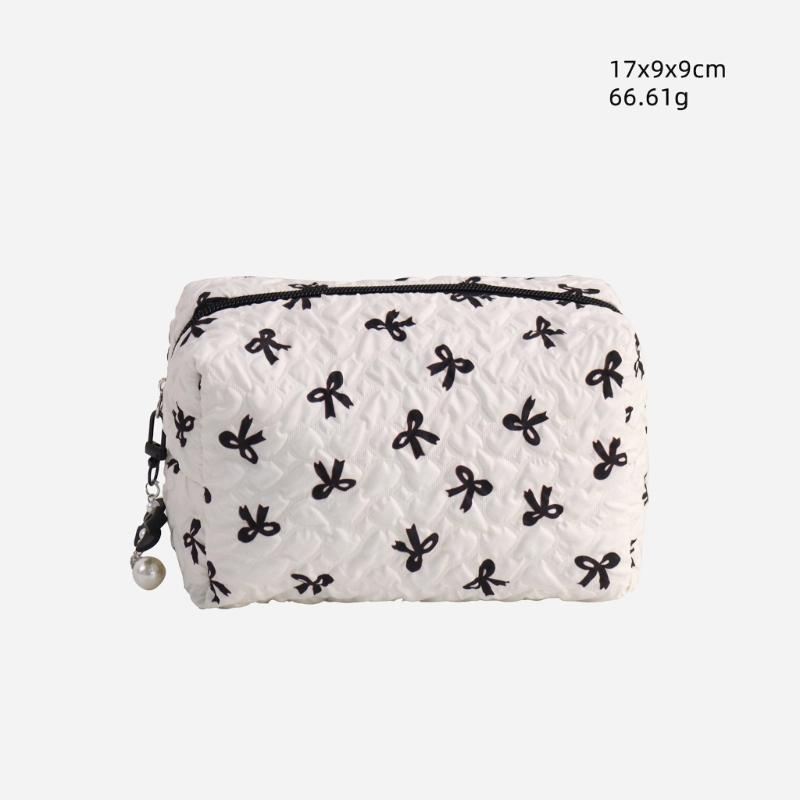 Cosmetic Bag Large Capacity Toiletry Bag Aesthetic Cosmetic Organizers Bows Makeup Bag Skincare Organisers for Women