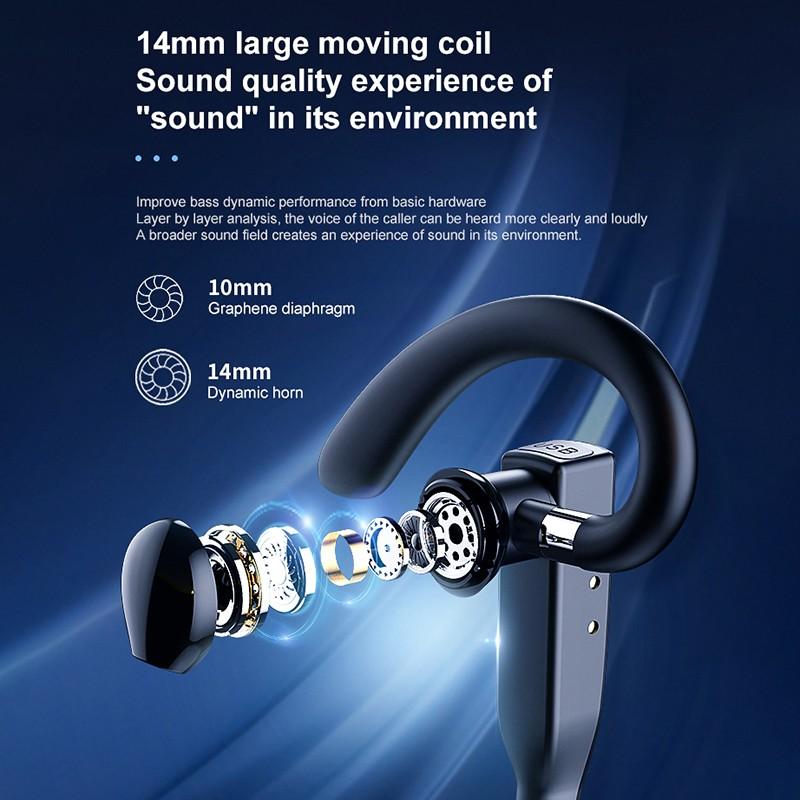 Bezdrátová sluchátka Bluetooth Sluchátka do uší s dlouhým pohotovostním režimem Business Headset s potlačením hluku Sluchátka pro řidiče
