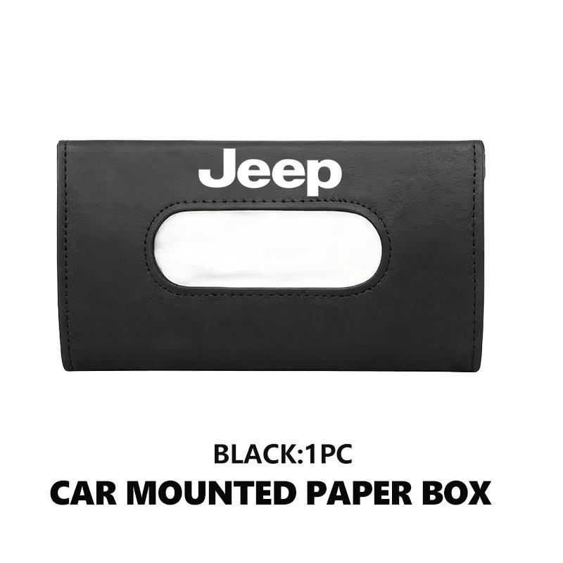 For Jeep Snap-fit Car Sun Visor Tissue Box Storage Accessories Cherokee Wrangler JK Gladiator Compass Renegade Patriot AKN1