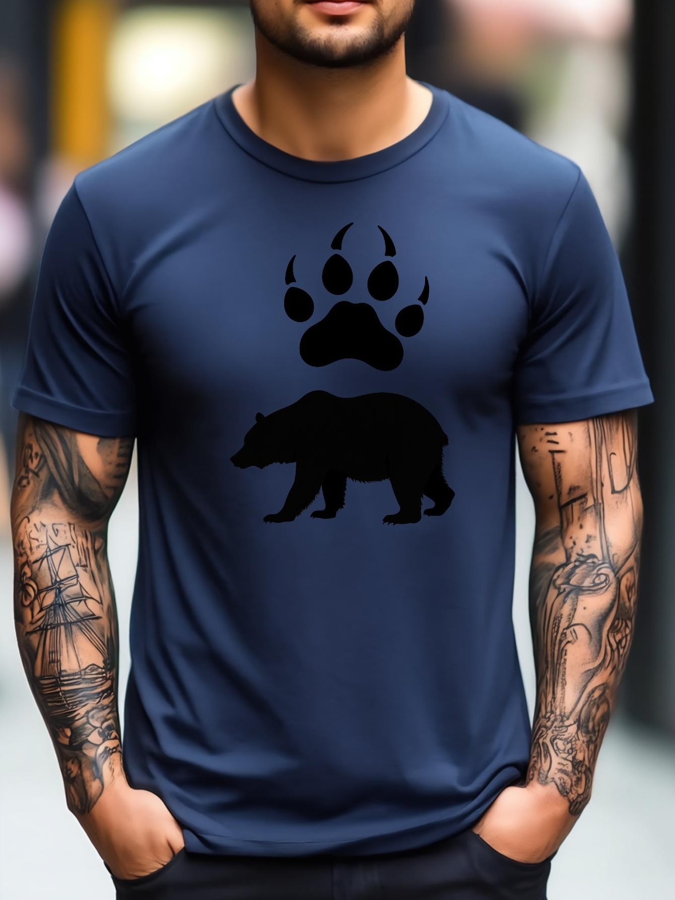 Bear Paws Graphic T-shirt - Cotton Blend S