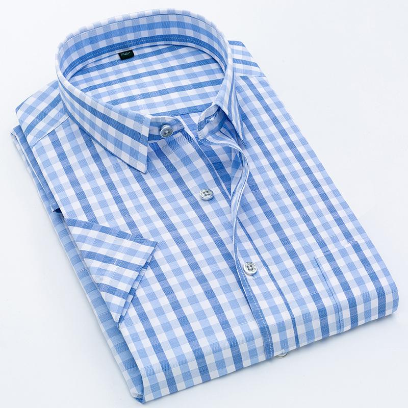 Men's Fashionable Versatile Plaid Long Sleeve Shirt - 2025 Quality, Casual & Business Striped Button-Down for Spring & Autumn