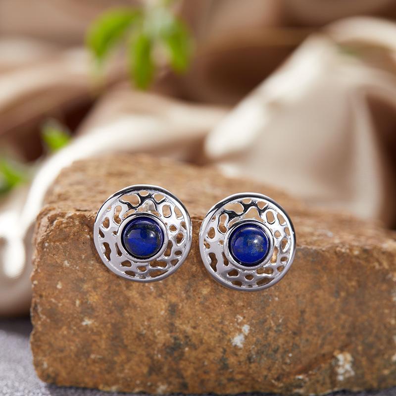 S925 Sterling Silber 18K Naturfarbe Schatz Ohrringe Leichter Luxus Premium Nische Original Design Ohrringe Neue Chinesische Ohrringe