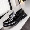 Mens Genuine Leather Loafer Shoes Slip-On Oxford Style Business Casual Thick Sole Comfortable Footwear