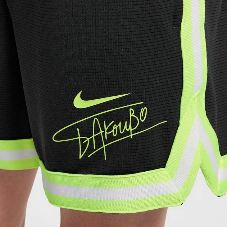 Nike Giannis DNA Dri-FIT Loose Moisture-Wicking Comfortable Basketball Shorts Kids Shorts Dark-Smoke-Grey Vivid-Orange FZ5210-070