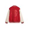 Li Ning CF Logo Letter Print Single-Breasted Loose Baseball Jacket Unisex Jackets Agate-Red AJDU253-2