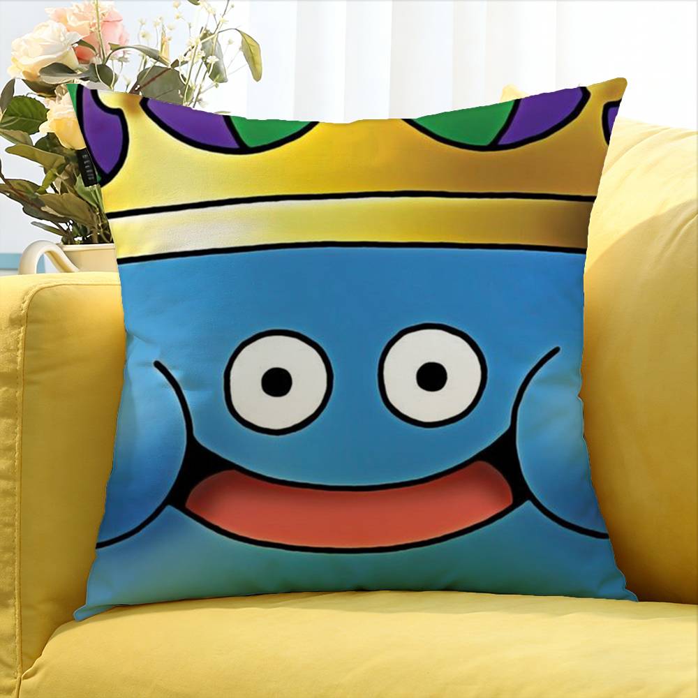 Cartoon Slime Dragon Quest World Various Sizes Square Pillow Case For Car Home Bedchamber Decor