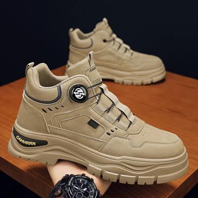 High Top Men's Cotton Shoes Snow Boots Comfortable Warm Waterproof Non-slip Cotton Shoes Anti-knock Toe Protection