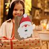 10Pcs Santa Claus Gift Bags Festive Cartoon Pattern Paper Gift Bags for Christmas Parties Weddings Holiday Presents Large