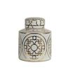 Gold Grain Ceramic Cylinder Tank Airtight Storage Jar General Jar Vase Tissue Box Ceramic Handicraft Ornaments Vintage Bottle