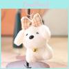 Plush Dog Keychain With Bowknot For Kids And Pets Lovers