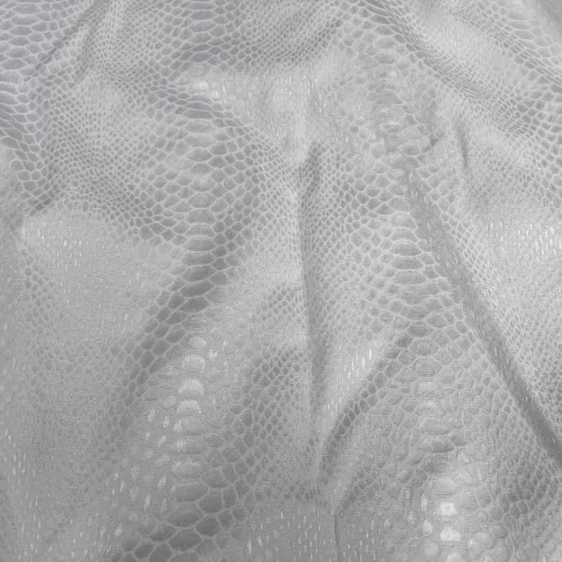 Micro-elastic Coated Python Patterned Fabric Pants Skirt Designer Clothing Fabrics Wholesale Cloth for Diy Sewing Material