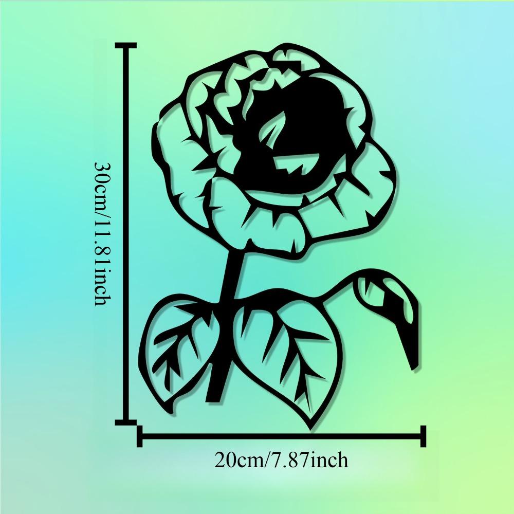 1pc Rose Metal Wall Art Romantic Floral Sculpture Gift for Valentine Wedding Bedroom Home Decor Rust Resistant
