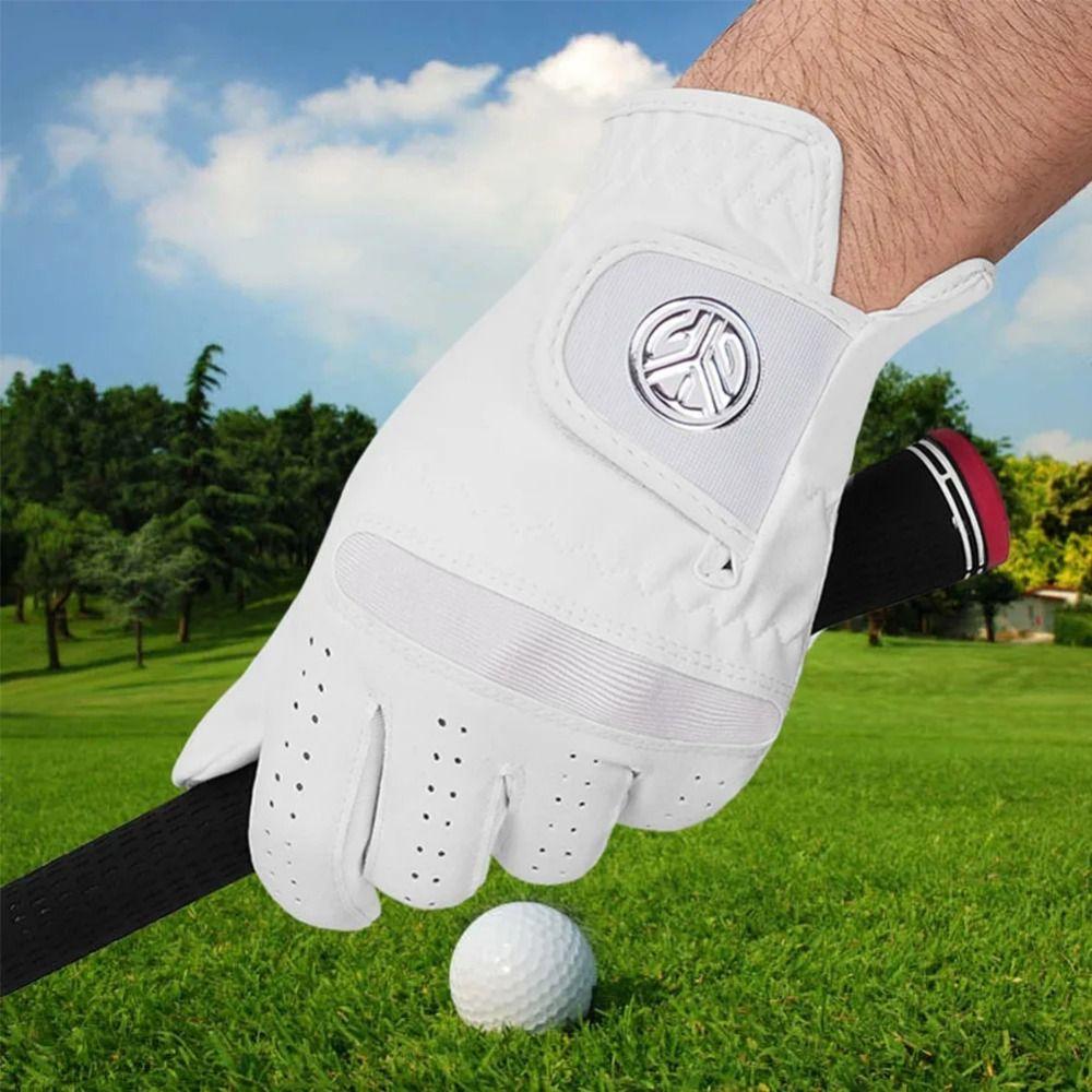 Micro Fiber Men's Sports Golf Glove Breathable Golf Gloves Ultra-fiber Cloth Golfing Glove  Male