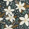 Royal Samt Stoff Polyester Zum Nähen - Motiv Winterblumen