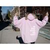 Womens Hooded Sweatshirt Streetwear Loose Fit Long Sleeve Printed Pullover Casual Top