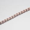 Womens Red Copper Bracelet With Neodymium Magnet Vintage Style Round Geometric Design