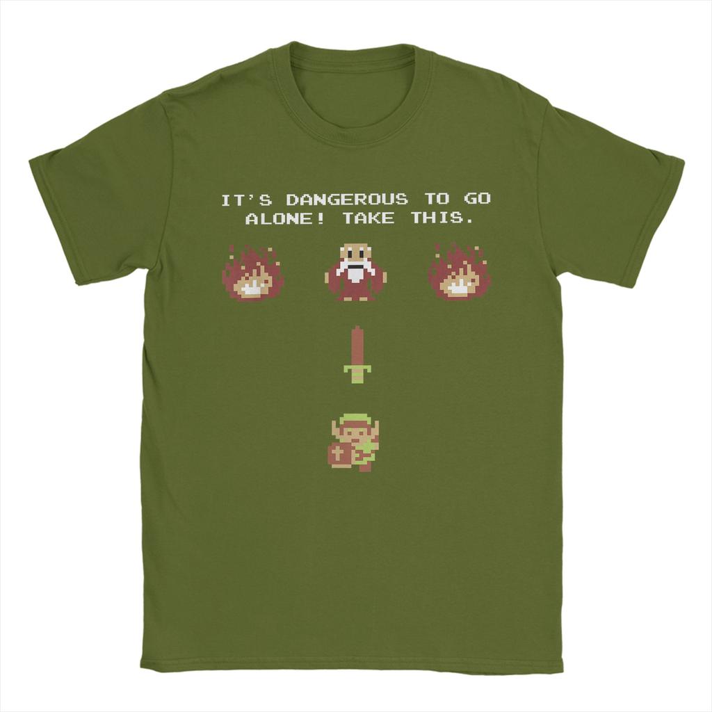 Zeldas Classic NES Epic Intro TAKE THIS T Shirt Unisexs  Pure Cotton Funny TShirt Crew Neck  Tee Shirt Short Sleeve Tops 6XL
