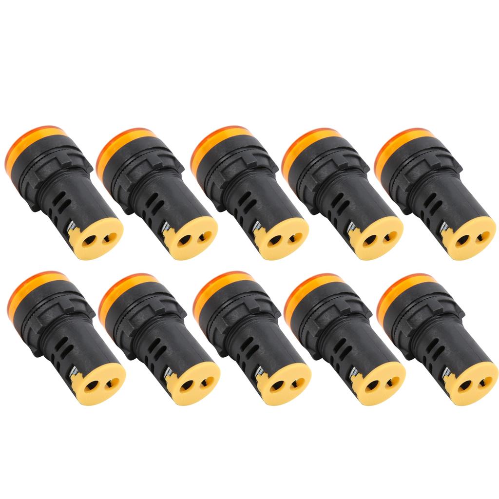 10PCS AD16‑22DS Yellow LED Indicator High Brightness LED Signal Lamp Light for Signal IndicationAC DC24V