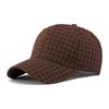Casquette de Baseball à Carreaux Vintage Hommes Femmes Casquette de Protection Solaire d'Extérieur