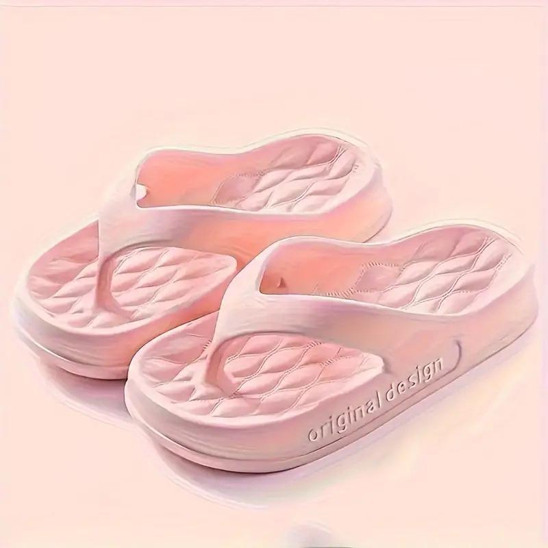 Women's & Men's Thick-Soled Summer Flip-Flops: Non-Slip, Fashionable Home & Outdoor Slippers for Couples