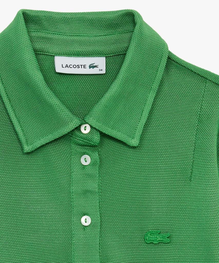 Lacoste Women'S Shiny Pique Long Sleeve Dress Ef9901-56G Npa