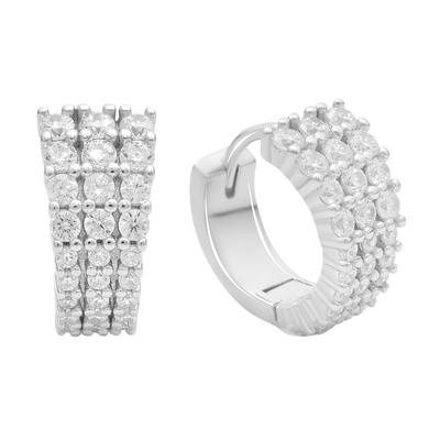 עגילי כסף עם זרקוניה (2185864)