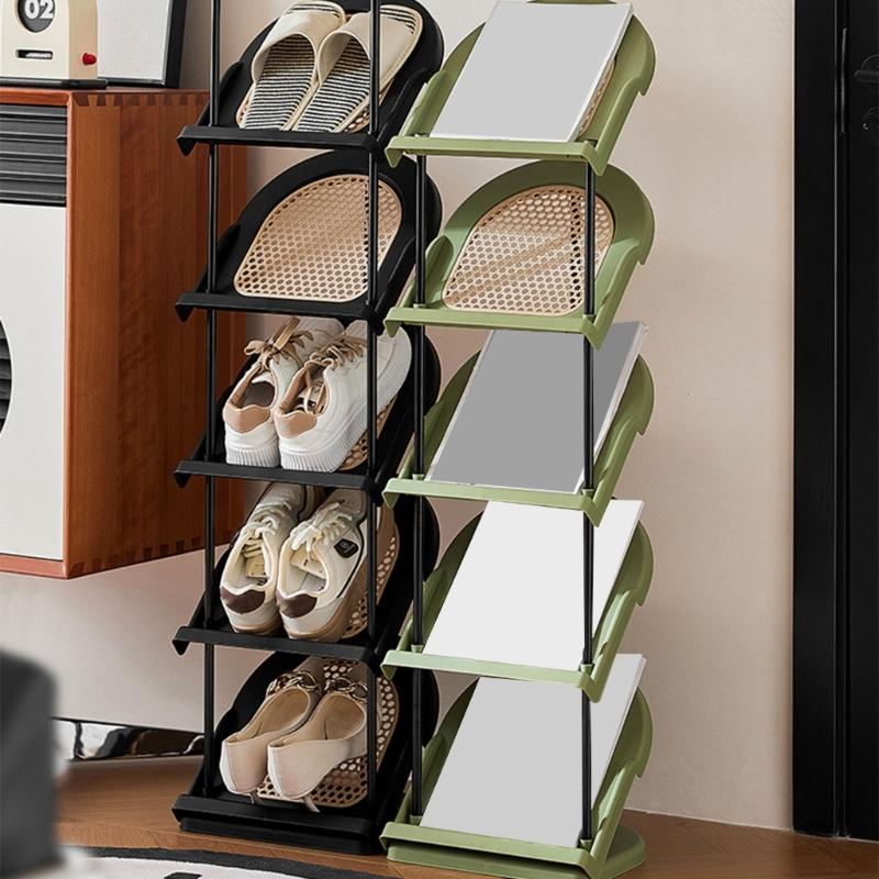 Multi Layer Slanted Insert Design Footwear Rack Easy Access Organized Placement Solution Vertical Shoe Rack
