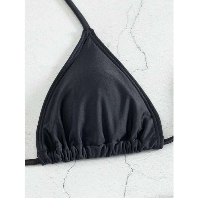 Women's Monarch Butterfly Print Triangle Bikini Set Tie Side Swimwear