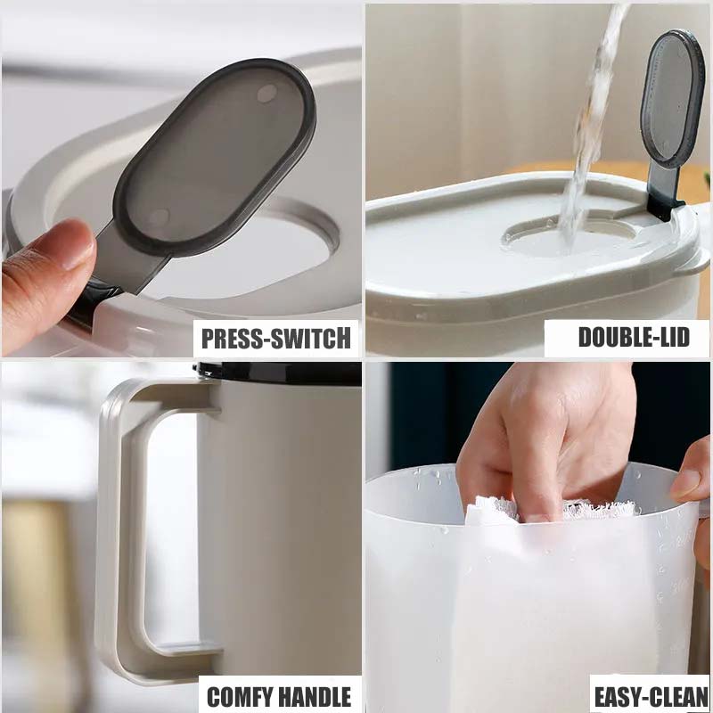 2,4 l großer Kunststoff-Kaltwasserkessel, Saft-Teekanne, hitzebeständiger Wasserbecher, Fallschutz mit Skala, Wasserkocher, Milchkännchen, Wasserspender, Krug