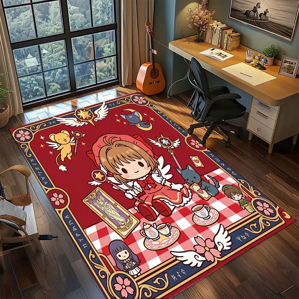 Cardcaptor Sakura Floor Mat Home Bedroom Non Slip Large Area Washable Rug Carpet Gamer Room Decor.-TING