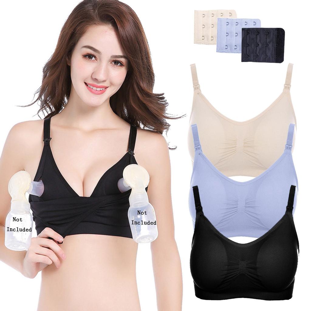 1PC Pregnant Women's Plain Color Hands  Pumping Bras Maternity  Bras