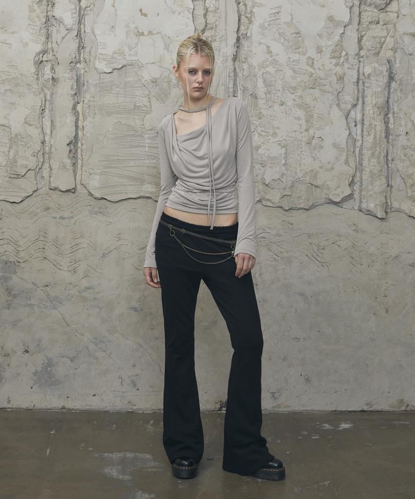 VOONT Drape Strap Tie Long Sleeve (Beige)