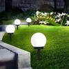 Lampa Solarna Ogrodowa Mocna Biała Kula Led Duża Xxl 2 Sztuki