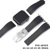 Luxury Silicone Watch Band for Apple Watch 44mm 40mm 45mm 41mm Strap for Iwatch 7 8 6 SE 5 4 3 42mm 38mm Bracelet Accessories