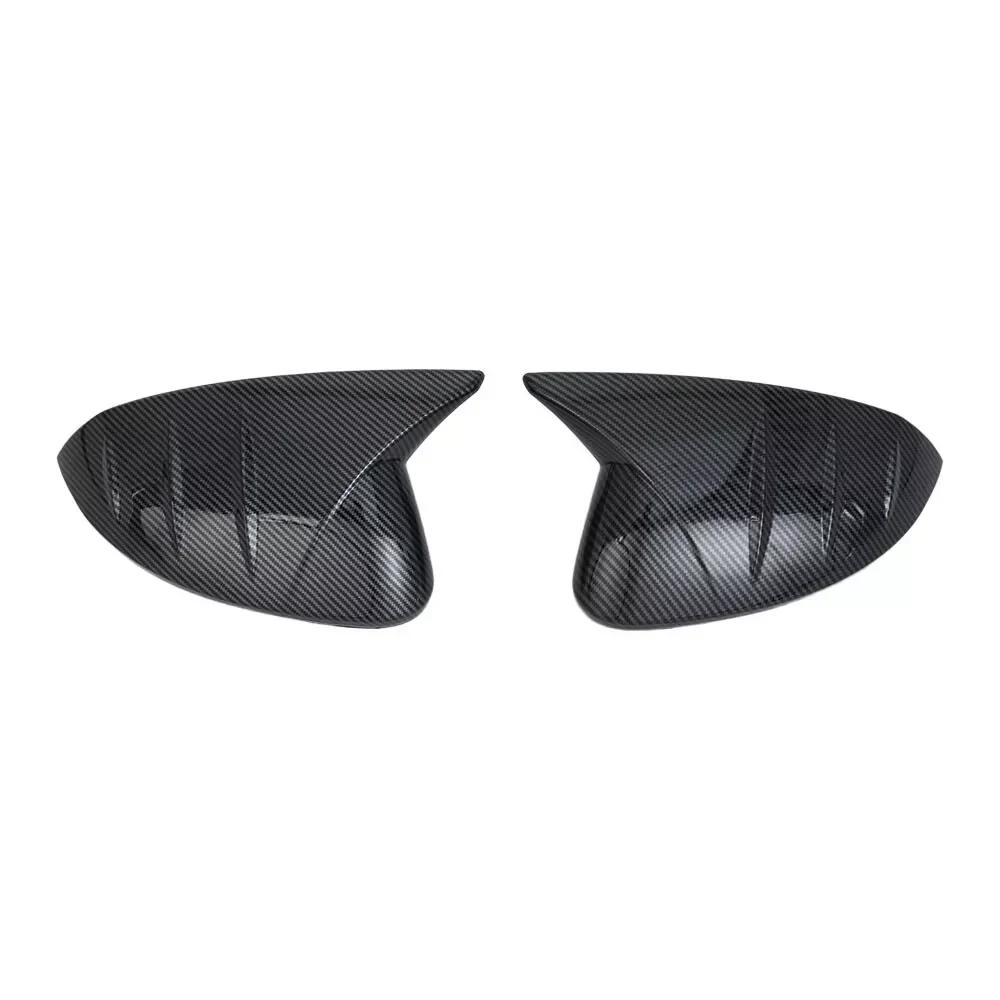 For Hyundai Sonata 11th 2024 Car Sticker Rearview Side Mirror Cover Wing Cap Exterior Door Rear View Case Trim Carbon Fiber Look