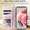 Peněženka Slot na karty Stojánek Magnetické flipové kožené pouzdro pro Xiaomi Redmi Note 12S 12 Pro 11 11S 10S 9 8 Pro 7 12C 10C Poco X5 Pro M5s