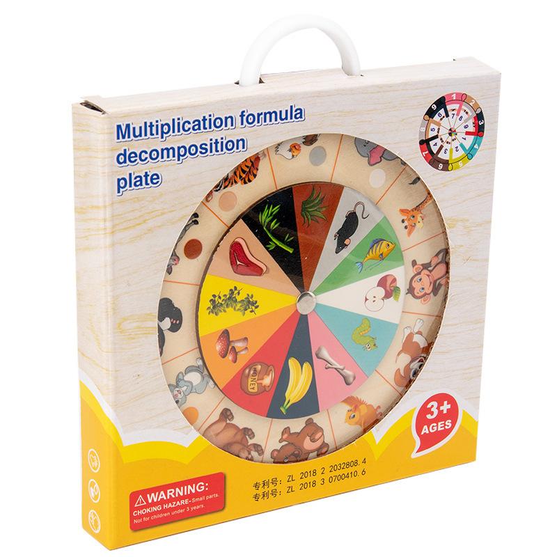 Children s Double-sided Learning Multiplication Decomposition Plate Mathematics Teaching Aids Pairing Turntable Toys Kids 2022