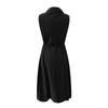 Women's Fashion Casual Sleeveless Color V-Neck High Waist Dress