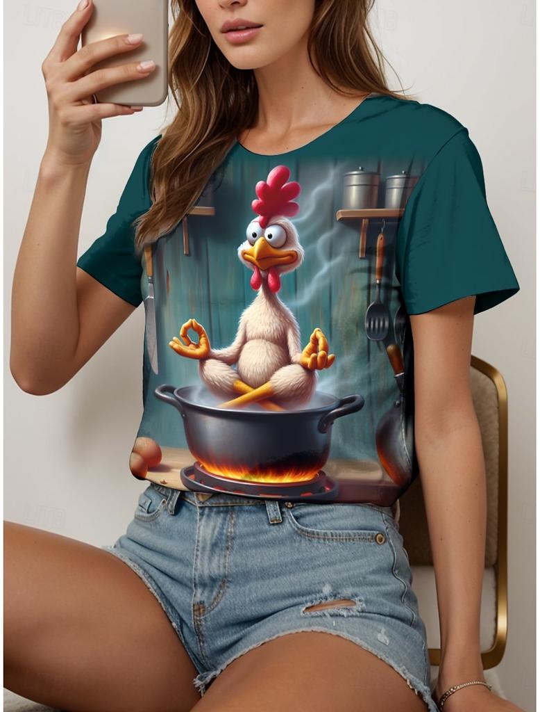 Summer Parrot Bird 3D Print T-shirts Women Streetwear Hawaii Casual Fashion Y2k Short Sleeve T Shirt O-neck Tees Tops Clothing