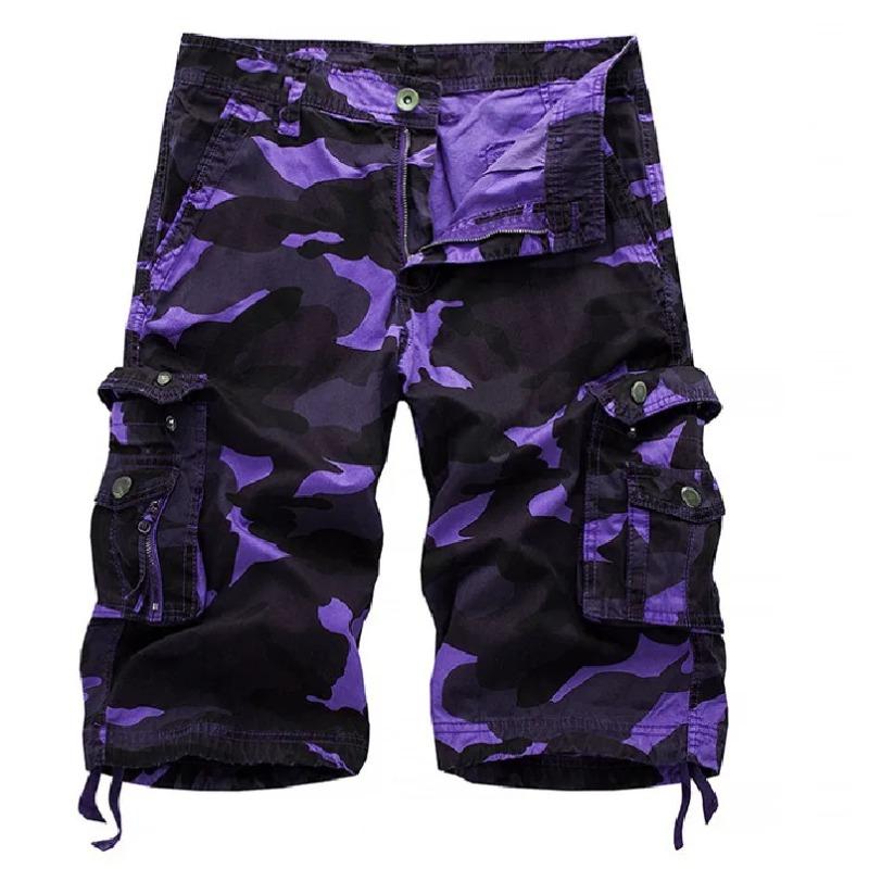 Pantalones Cortos Cargo de Verano para Hombre Bolsillo Pantalones Baggy Ropa Casual Urbana Pantalones de Trabajo Hip Hop Shorts de Playa