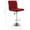 Bar Stool Set 2 Pieces Burgundy Artificial Leather