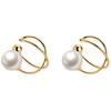 1 Pair Clip Earrings for Women, Simple Round Faux Pearl Earrings, Non Pierced Ear Clips for Dating Banquet Dance