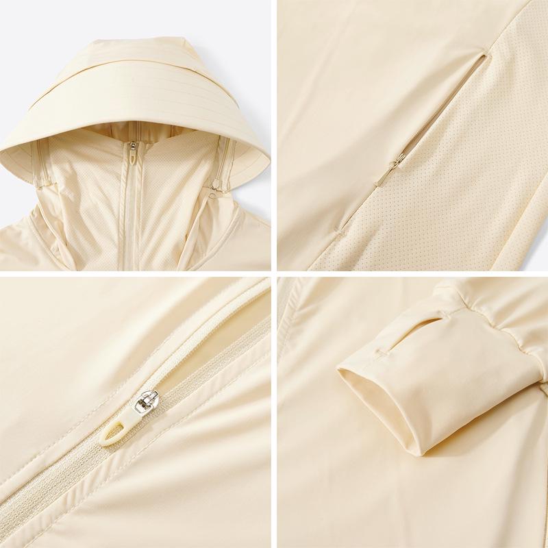 Moletom com Capuz de Proteção Solar de Nylon UPF50+: Design Personalizável Disponível.