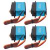 4Pcs 30kg RC Metal Gear Digital Servo with 25T Metal Servo Arm for 1 10 Remote Control Car Plane