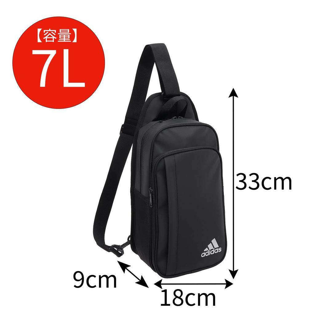 Adidas 7L Body Men's Bag, One-Shoulder Bag, No. 68103, Black/Gold