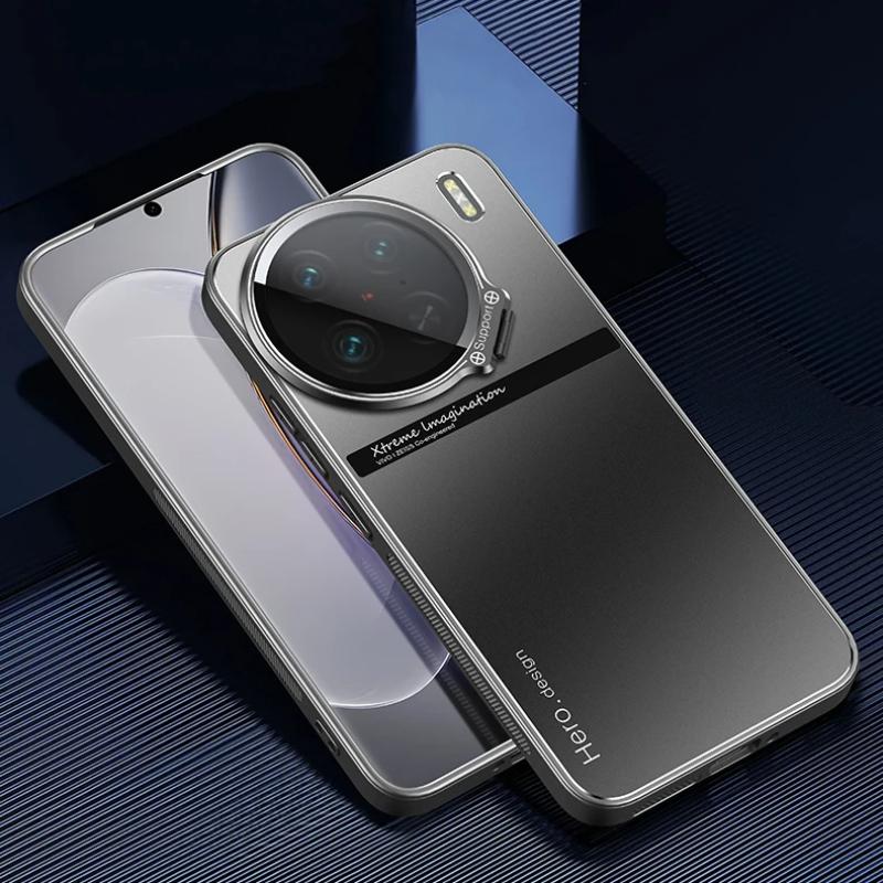 For Vivo X100 Ultra X100S Pro Metal Lens Camera Holder Cover for Vivo X100Ultra X100 S X 100 Pro Shockproof  Slim Matte Protection Kickstand Case