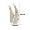 Vintage Inspired Crystals Feather Brooch Fashion Accessory for Women Day To Night Outfits Party Wedding